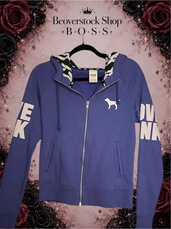 PINK Victoria's Secret Sweaters - PINK Victoria’s Secret Full Zip Hoodie – EUC, Size Small